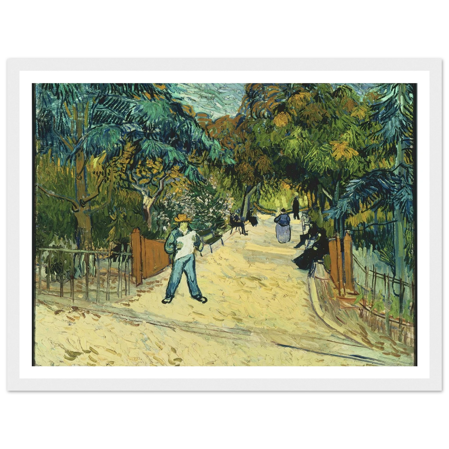 Entrance to the Public Gardens in Arle Art Print | Vincent van Gogh - Framed Poster - 30x40 cm / 12x16″ - Black frame