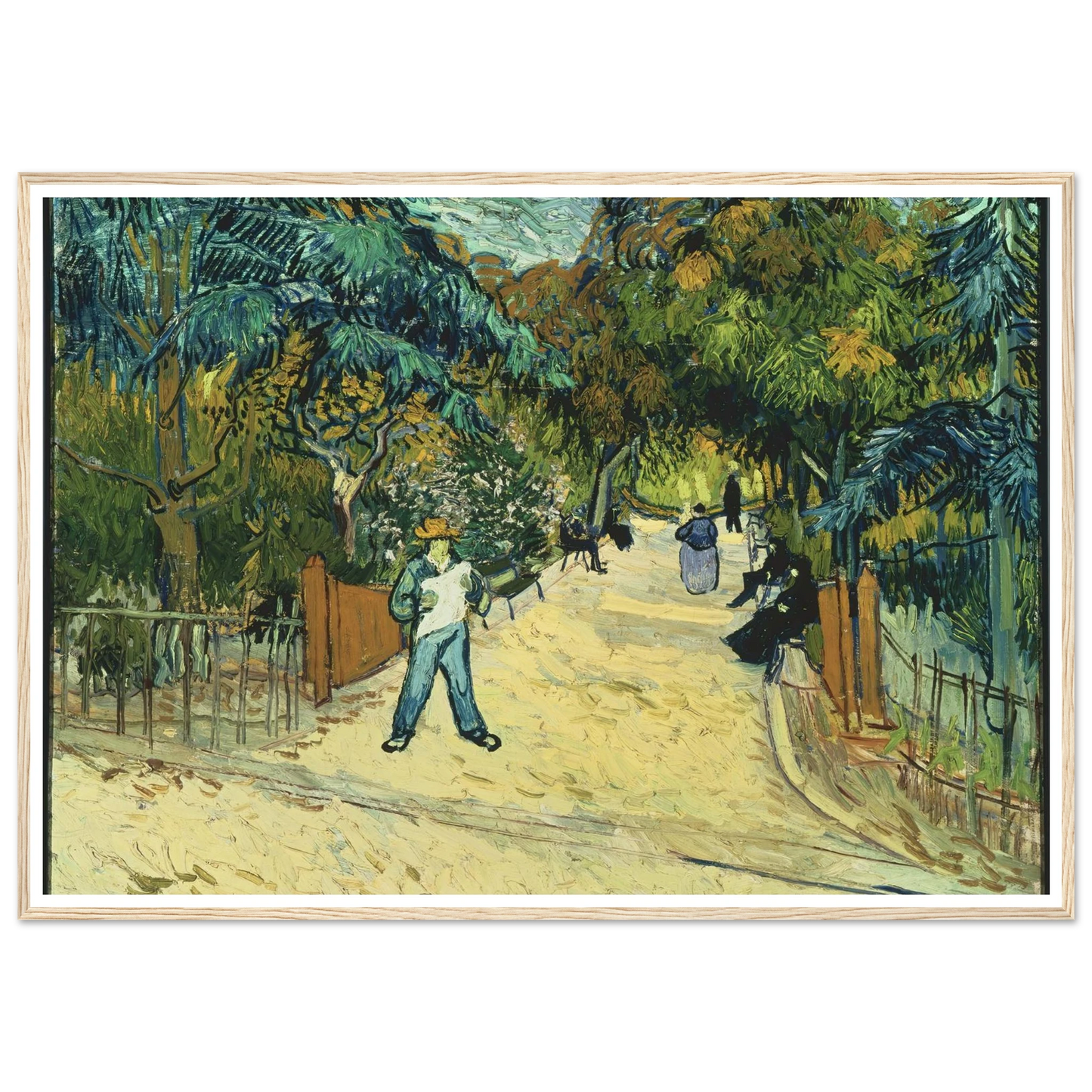 Entrance to the Public Gardens in Arle Art Print | Vincent van Gogh - Framed Poster - 30x40 cm / 12x16″ - Black frame
