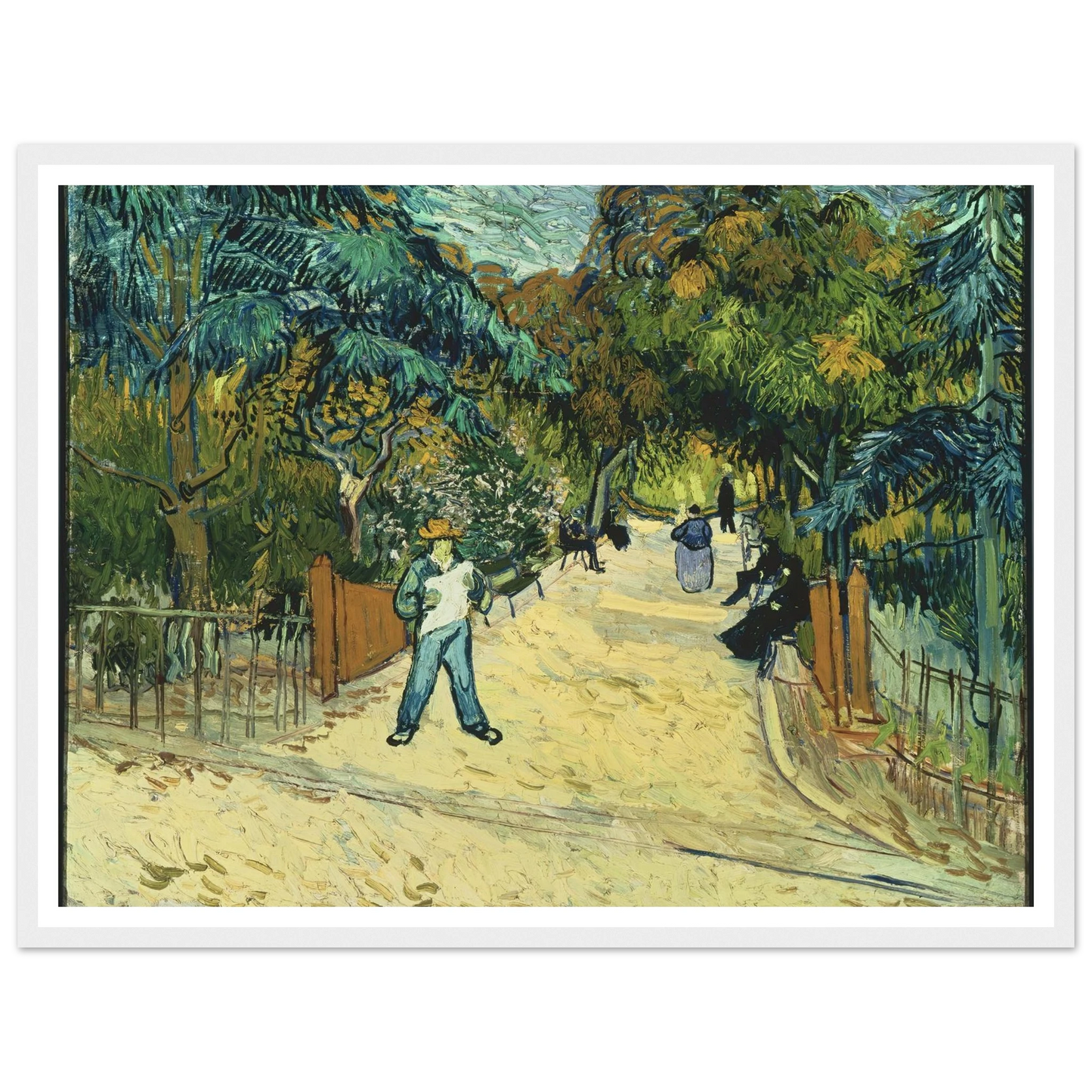 Entrance to the Public Gardens in Arle Art Print | Vincent van Gogh - Framed Poster - 30x40 cm / 12x16″ - Black frame