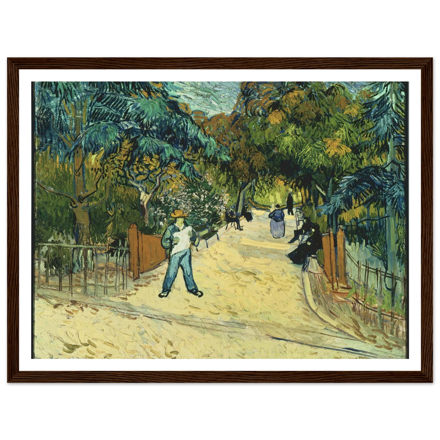 Entrance to the Public Gardens in Arle Art Print | Vincent van Gogh - Framed Poster - 30x40 cm / 12x16″ - Black frame
