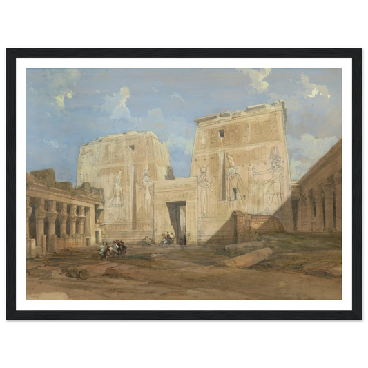 Entrance to the Temple of Isis, Philae Art Print | David Roberts - Framed Poster - 30x40 cm / 12x16″ - Black frame