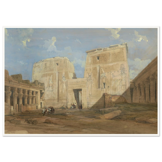 Entrance to the Temple of Isis, Philae Art Print | David Roberts - Framed Poster - 30x40 cm / 12x16″ - Black frame