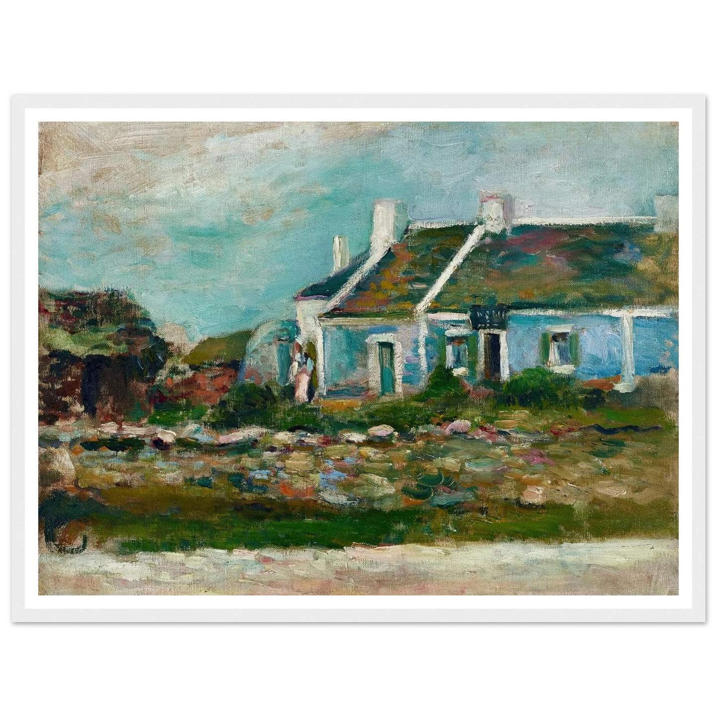 Entrée de cabaret Breton (1896) Art Print | Henri Matisse - Framed Poster - 30x40 cm / 12x16″ - Black frame