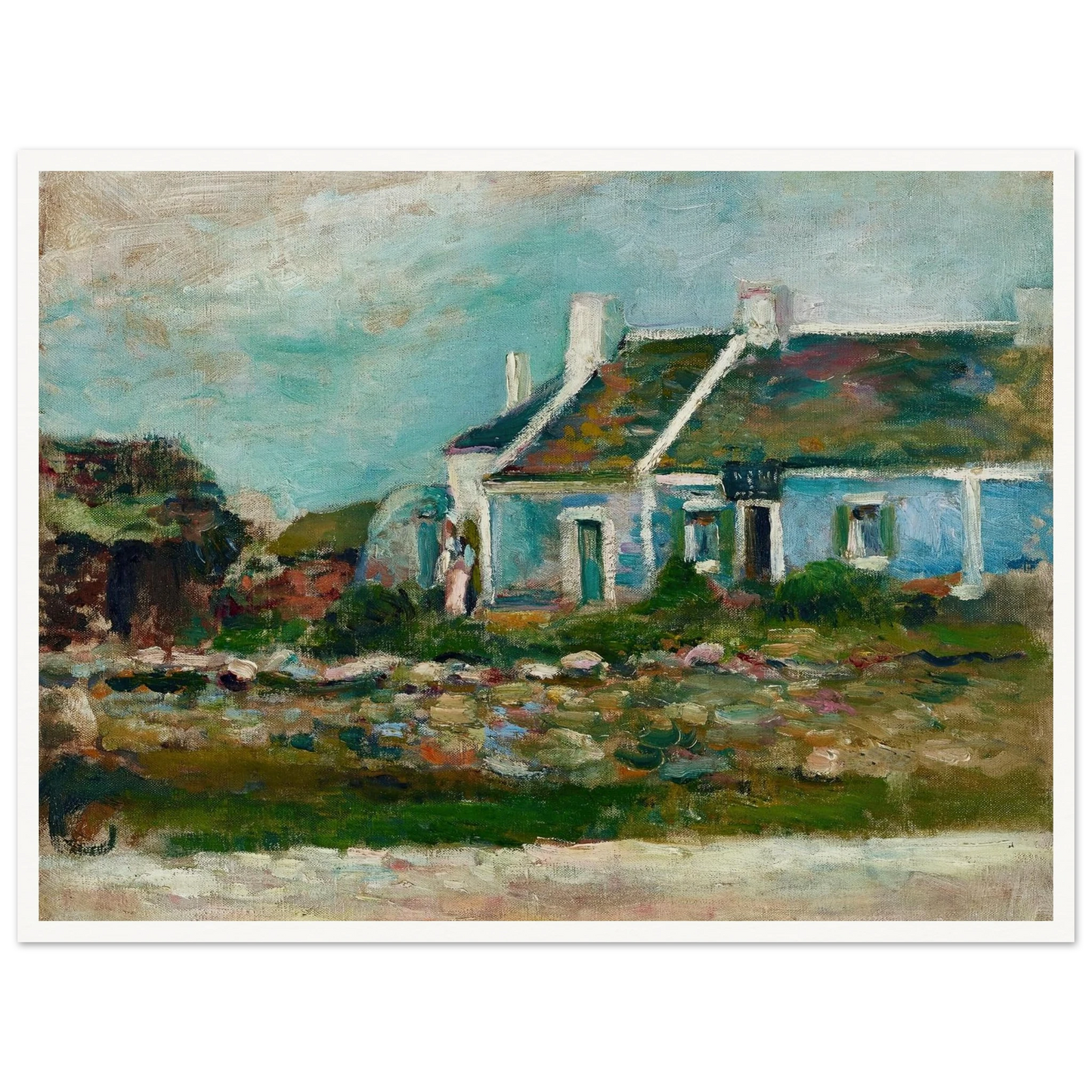 Entrée de cabaret Breton (1896) Art Print | Henri Matisse - Framed Poster - 30x40 cm / 12x16″ - Black frame