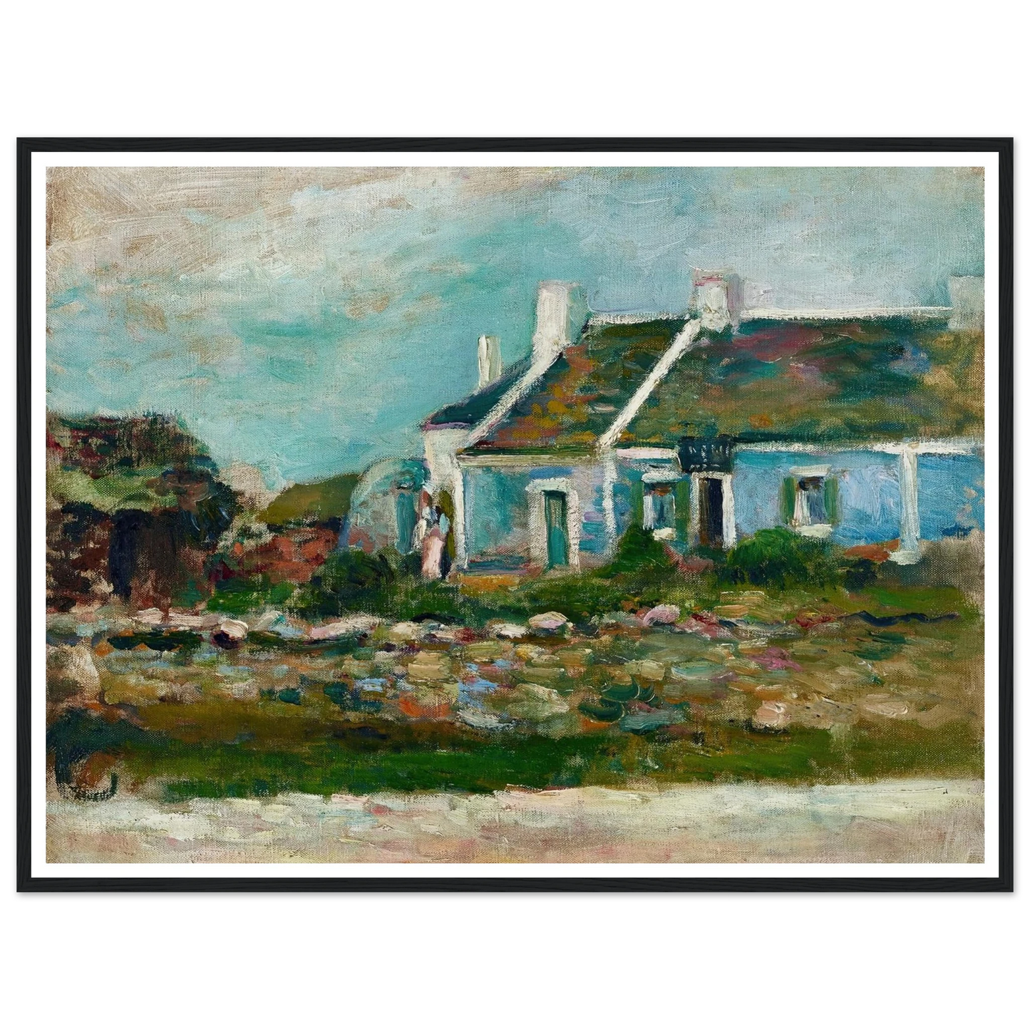 Entrée de cabaret Breton (1896) Art Print | Henri Matisse - Framed Poster - 30x40 cm / 12x16″ - Black frame