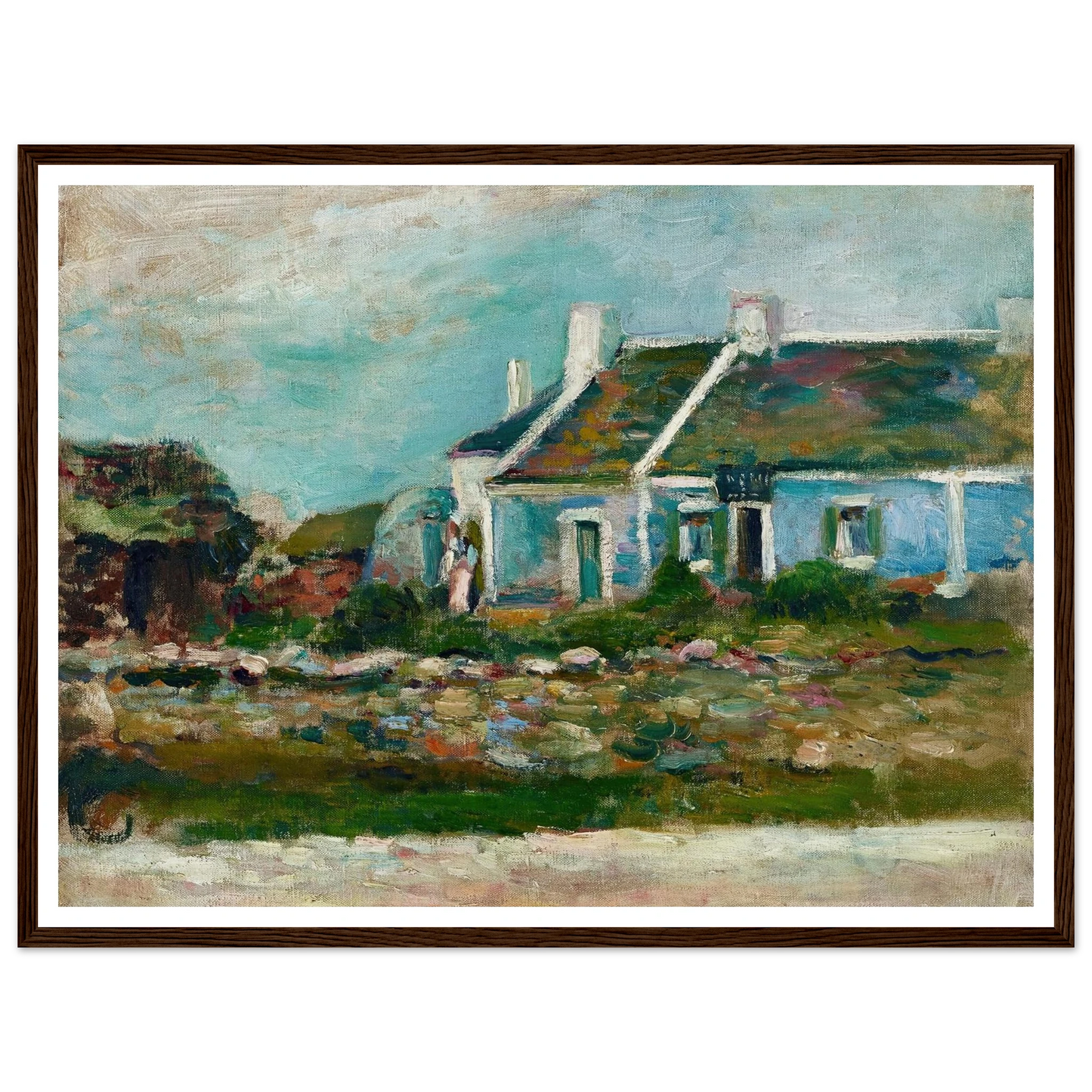 Entrée de cabaret Breton (1896) Art Print | Henri Matisse - Framed Poster - 30x40 cm / 12x16″ - Black frame