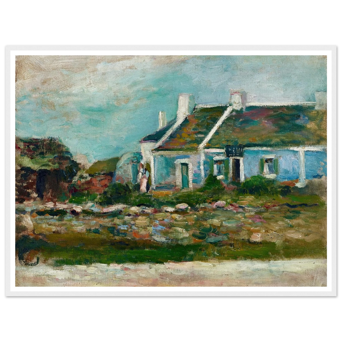 Entrée de cabaret Breton (1896) Art Print | Henri Matisse - Framed Poster - 30x40 cm / 12x16″ - Black frame