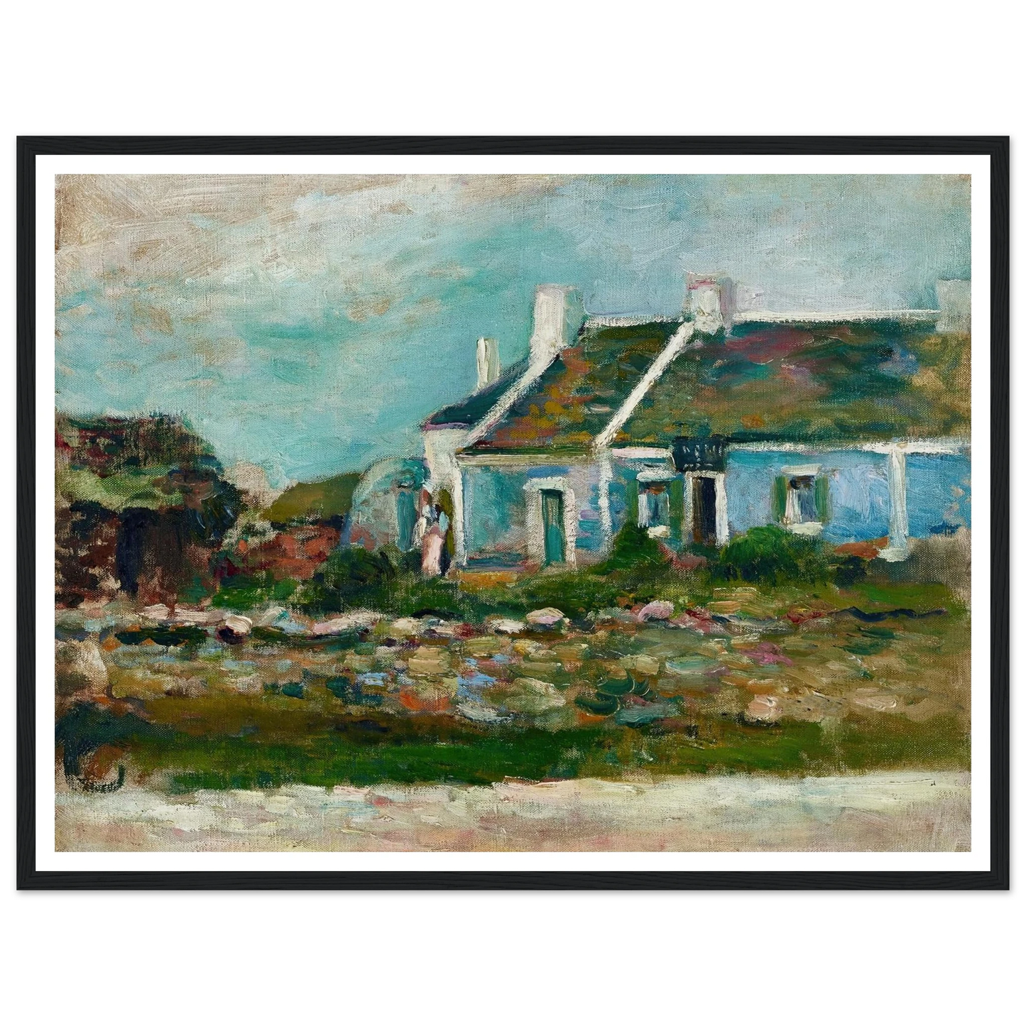 Entrée de cabaret Breton (1896) Art Print | Henri Matisse - Framed Poster - 30x40 cm / 12x16″ - Black frame