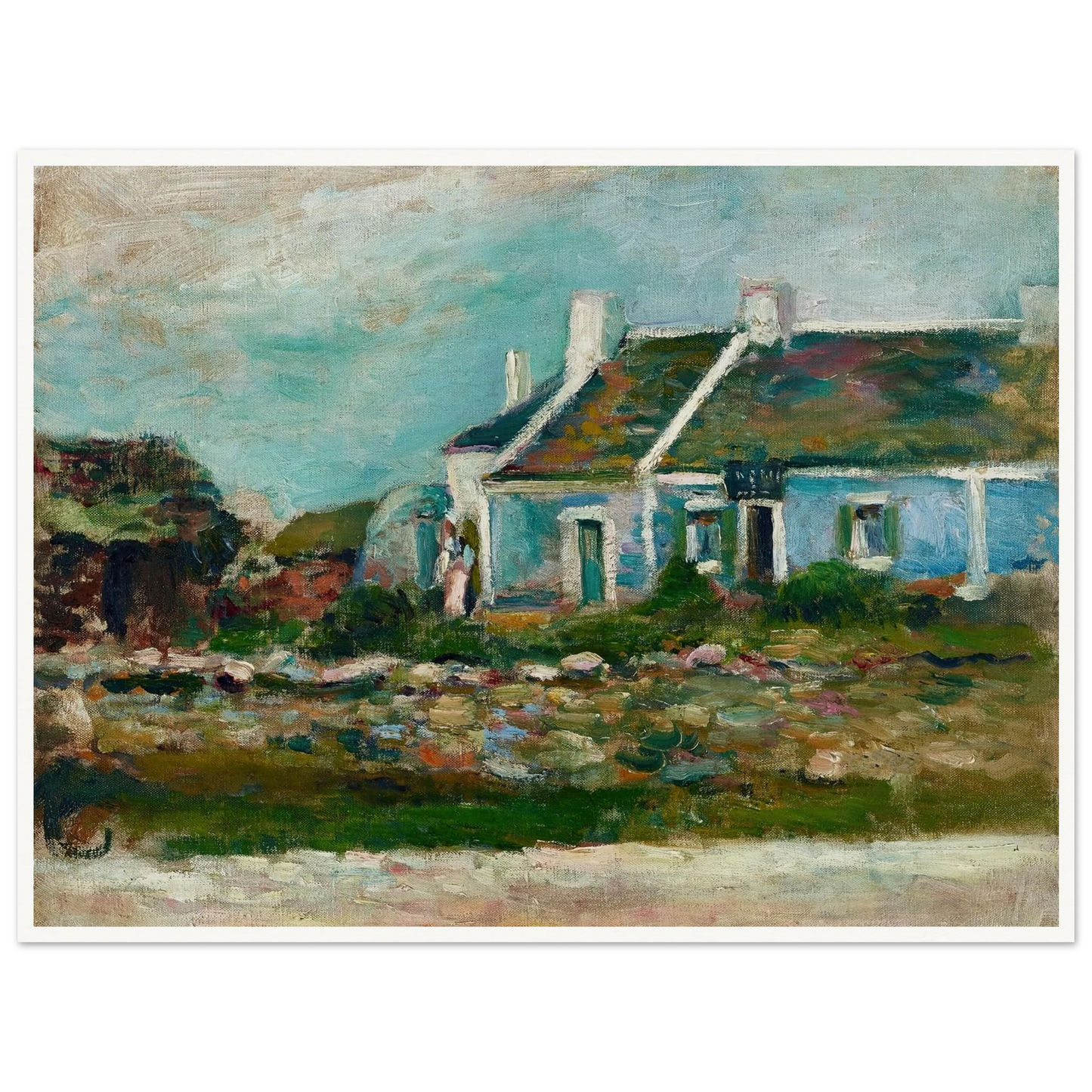 Entrée de cabaret Breton (1896) Art Print | Henri Matisse - Framed Poster - 30x40 cm / 12x16″ - Black frame