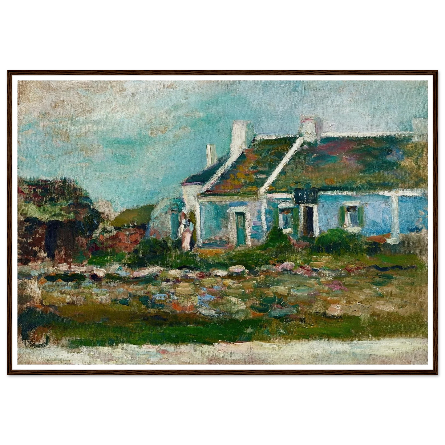 Entrée de cabaret Breton (1896) Art Print | Henri Matisse - Framed Poster - 30x40 cm / 12x16″ - Black frame