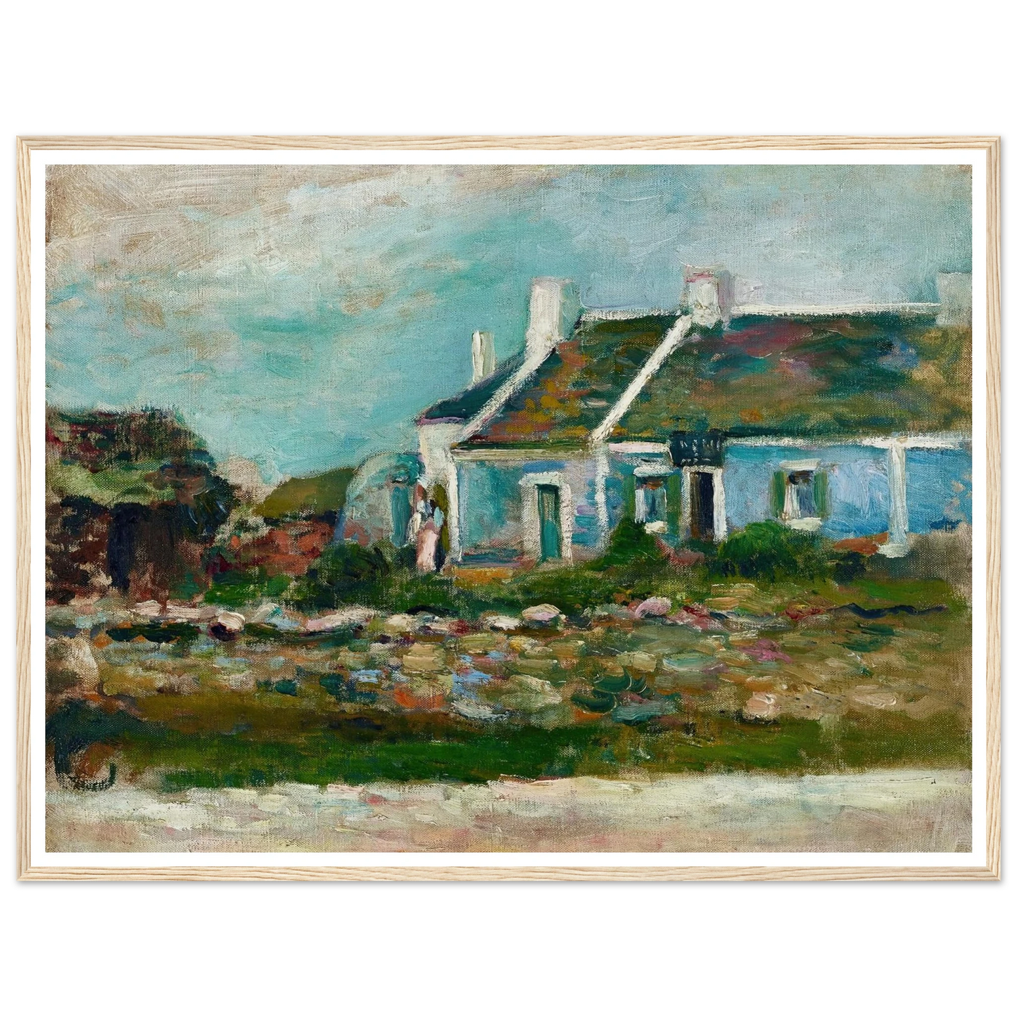 Entrée de cabaret Breton (1896) Art Print | Henri Matisse - Framed Poster - 30x40 cm / 12x16″ - Black frame