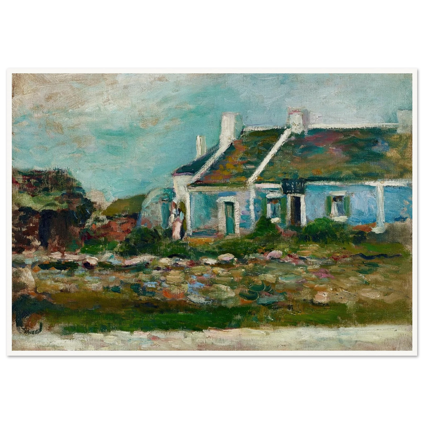 Entrée de cabaret Breton (1896) Art Print | Henri Matisse - Framed Poster - 30x40 cm / 12x16″ - Black frame