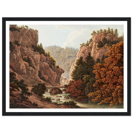 Entrée du Val de Moutier Art Print | Peter Birmann - Framed Poster - 30x40 cm / 12x16″ - Black frame