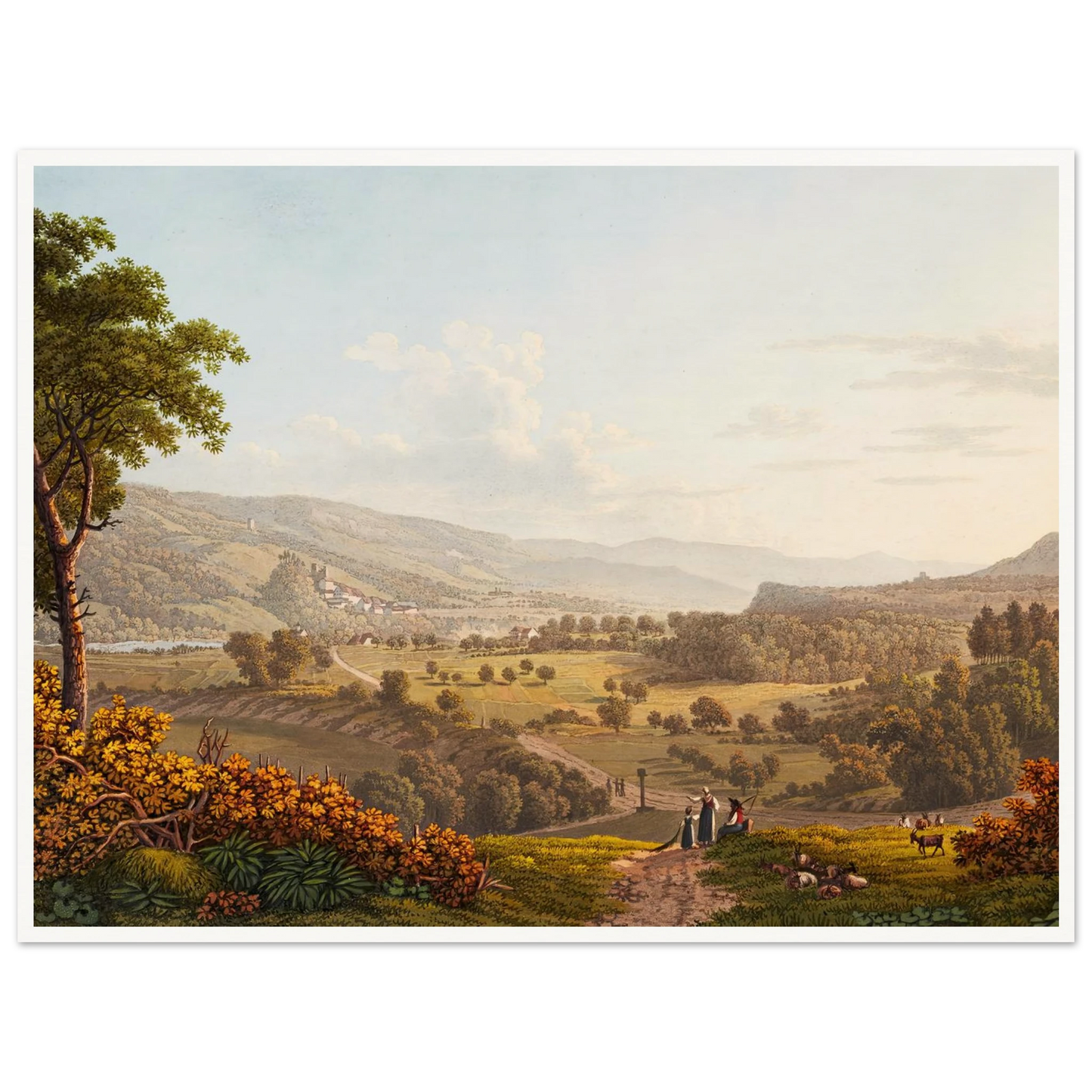 Environs de Münchenstein Art Print | Peter Birmann - Framed Poster - 30x40 cm / 12x16″ - Black frame