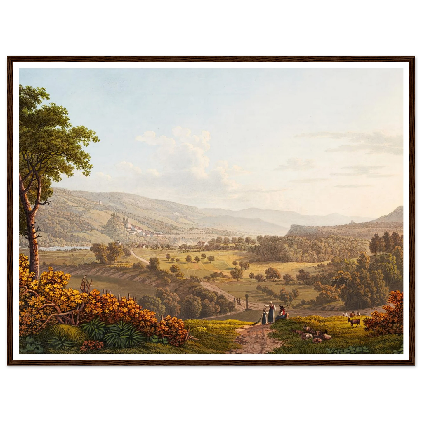 Environs de Münchenstein Art Print | Peter Birmann - Framed Poster - 30x40 cm / 12x16″ - Black frame