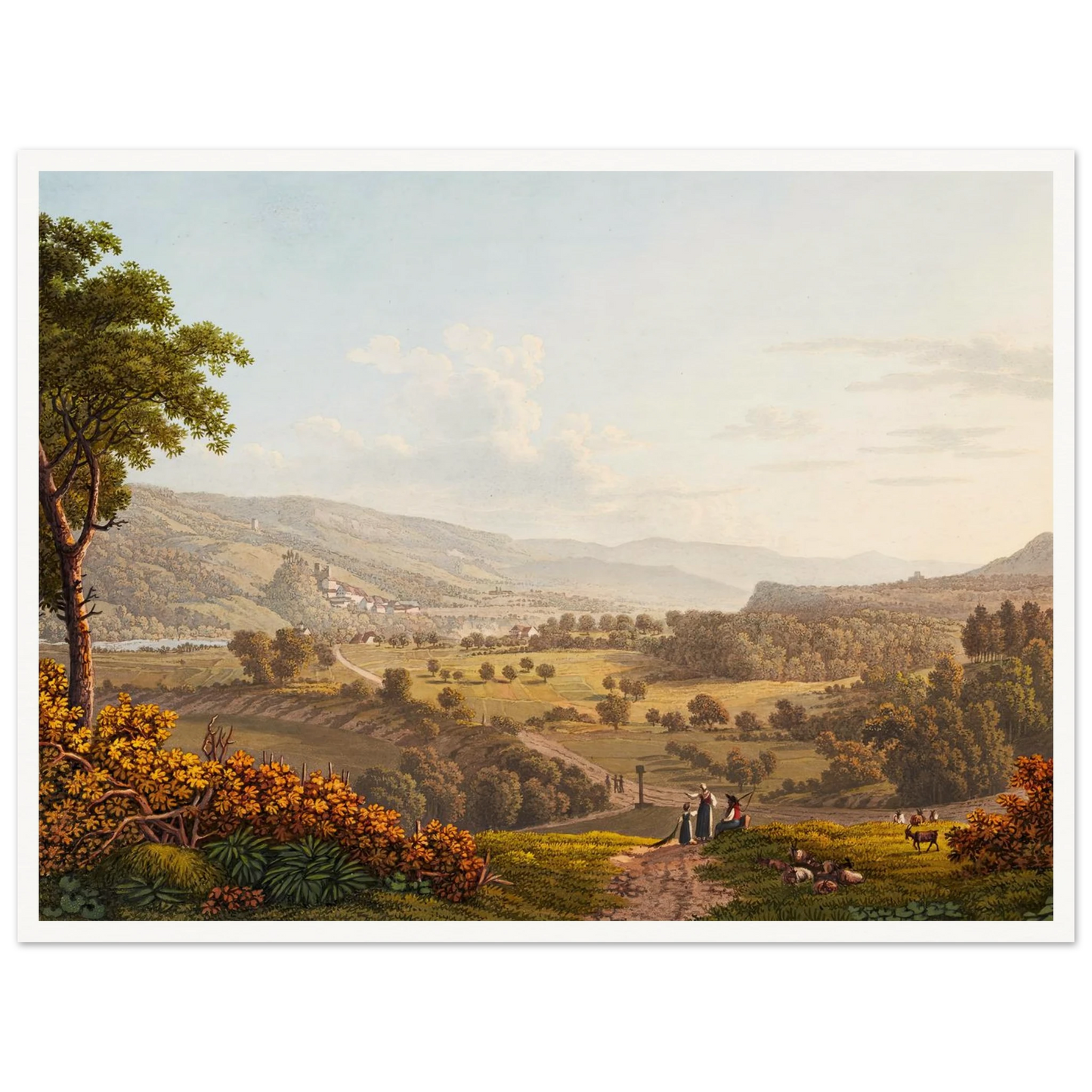 Environs de Münchenstein Art Print | Peter Birmann - Framed Poster - 30x40 cm / 12x16″ - Black frame