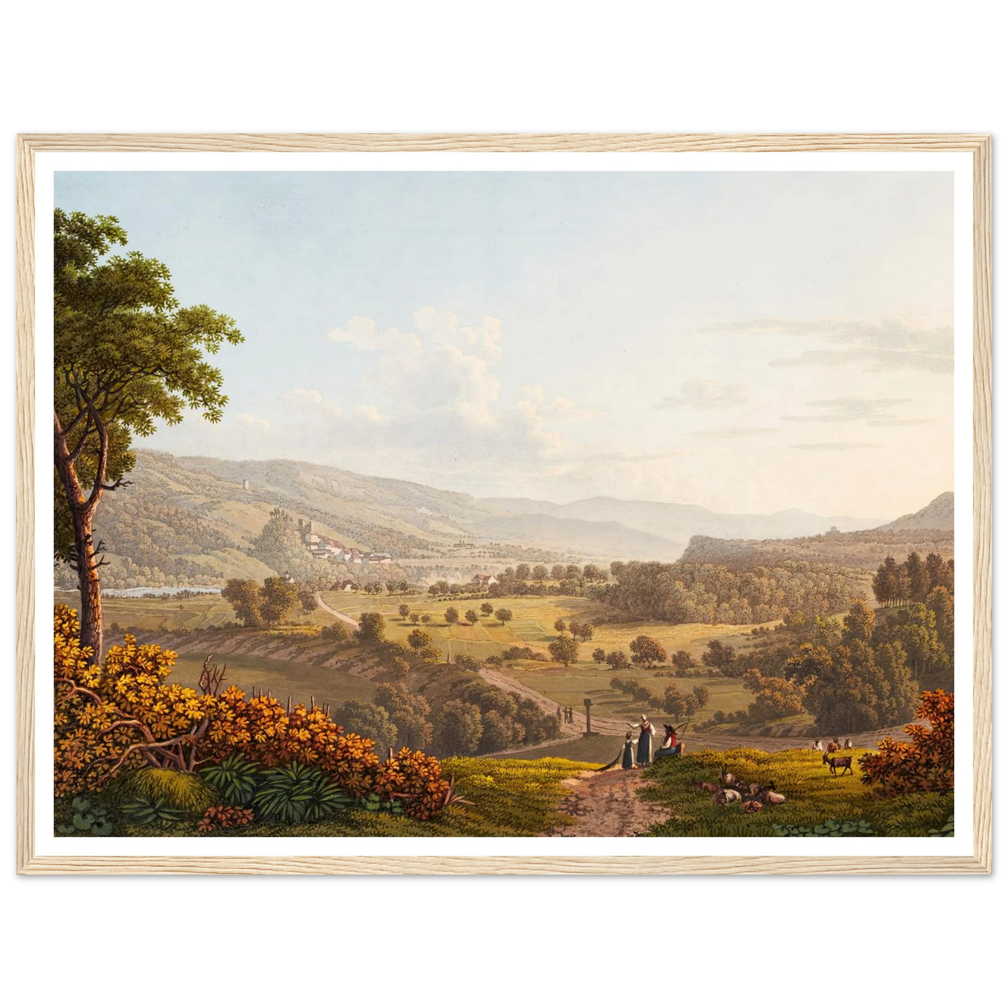 Environs de Münchenstein Art Print | Peter Birmann - Framed Poster - 30x40 cm / 12x16″ - Black frame