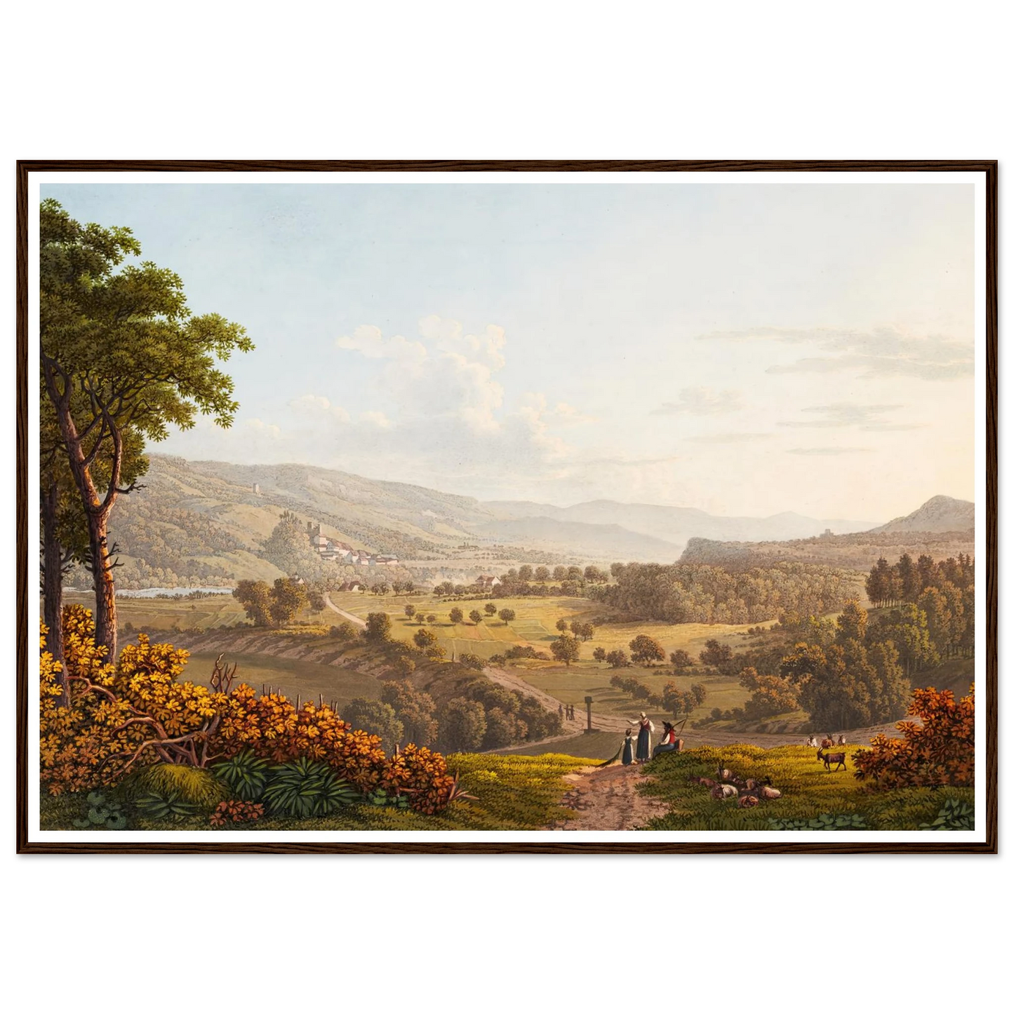 Environs de Münchenstein Art Print | Peter Birmann - Framed Poster - 30x40 cm / 12x16″ - Black frame