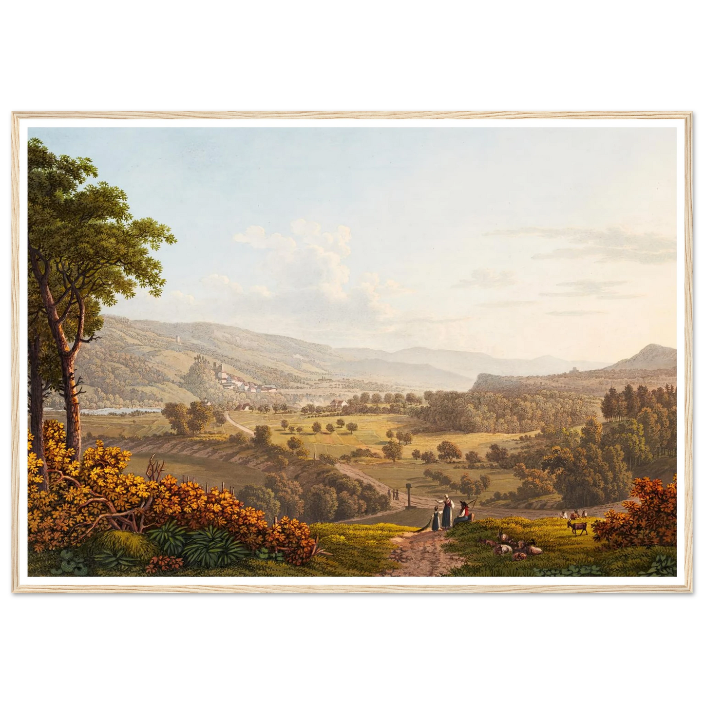 Environs de Münchenstein Art Print | Peter Birmann - Framed Poster - 30x40 cm / 12x16″ - Black frame