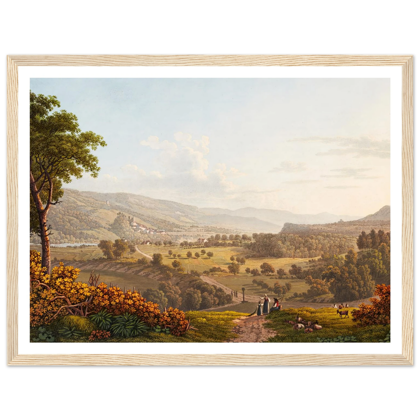 Environs de Münchenstein Art Print | Peter Birmann - Framed Poster - 30x40 cm / 12x16″ - Black frame