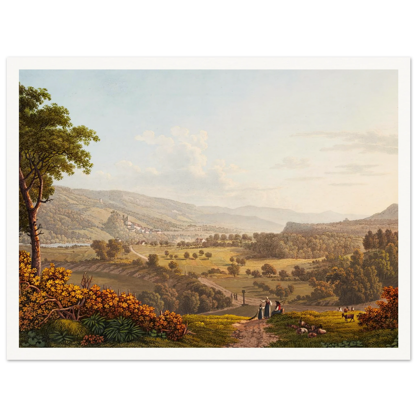 Environs de Münchenstein Art Print | Peter Birmann - Framed Poster - 30x40 cm / 12x16″ - Black frame