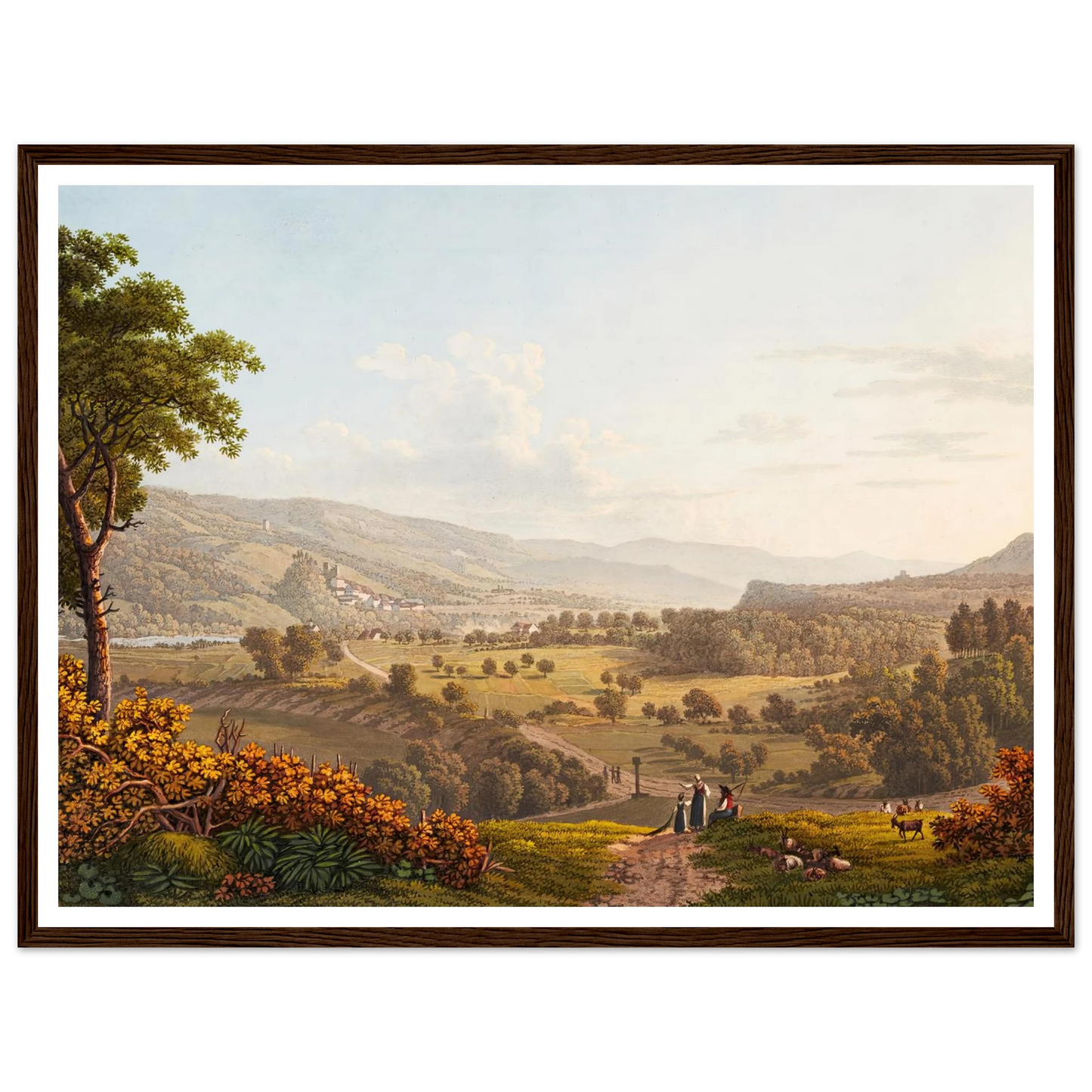 Environs de Münchenstein Art Print | Peter Birmann - Framed Poster - 30x40 cm / 12x16″ - Black frame