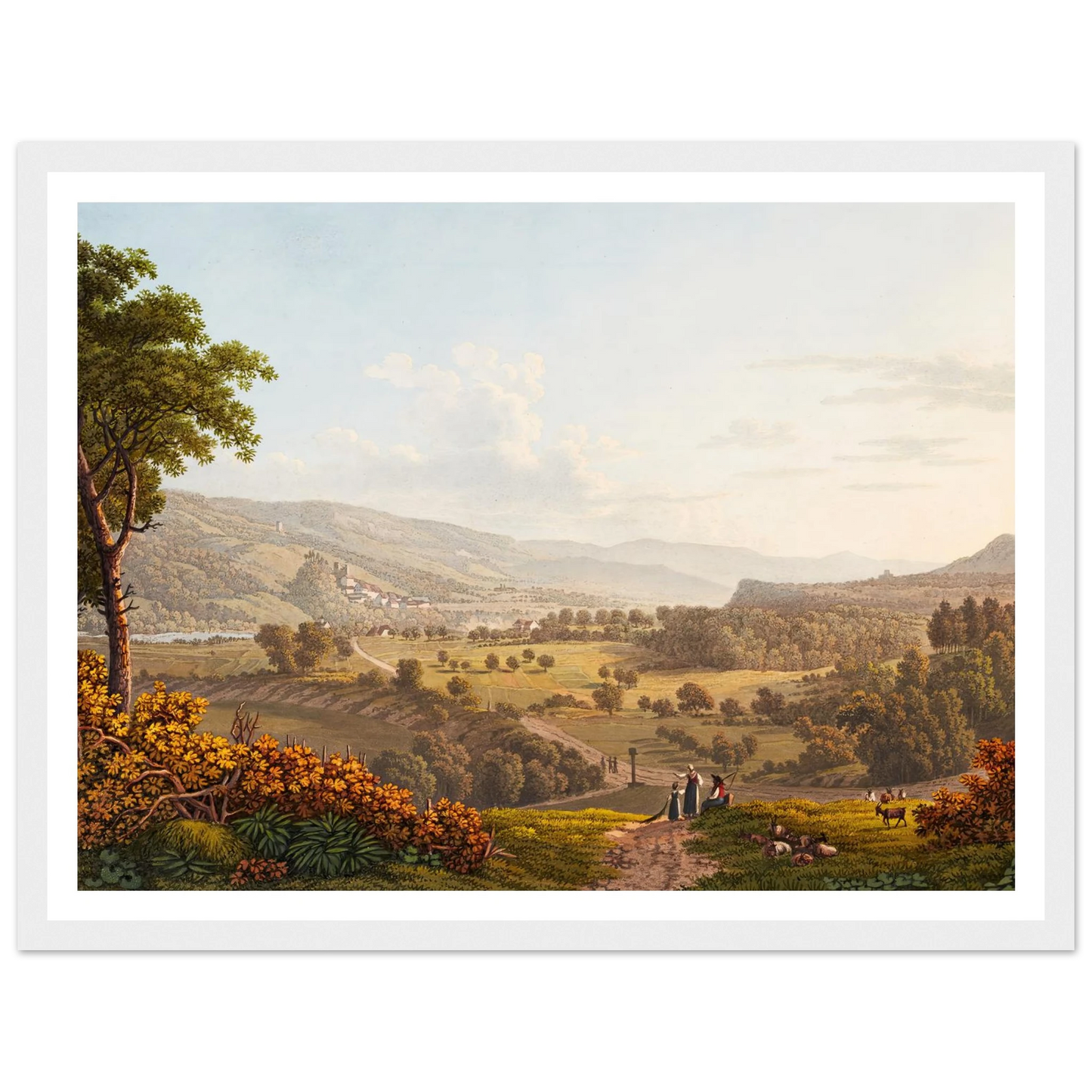 Environs de Münchenstein Art Print | Peter Birmann - Framed Poster - 30x40 cm / 12x16″ - Black frame