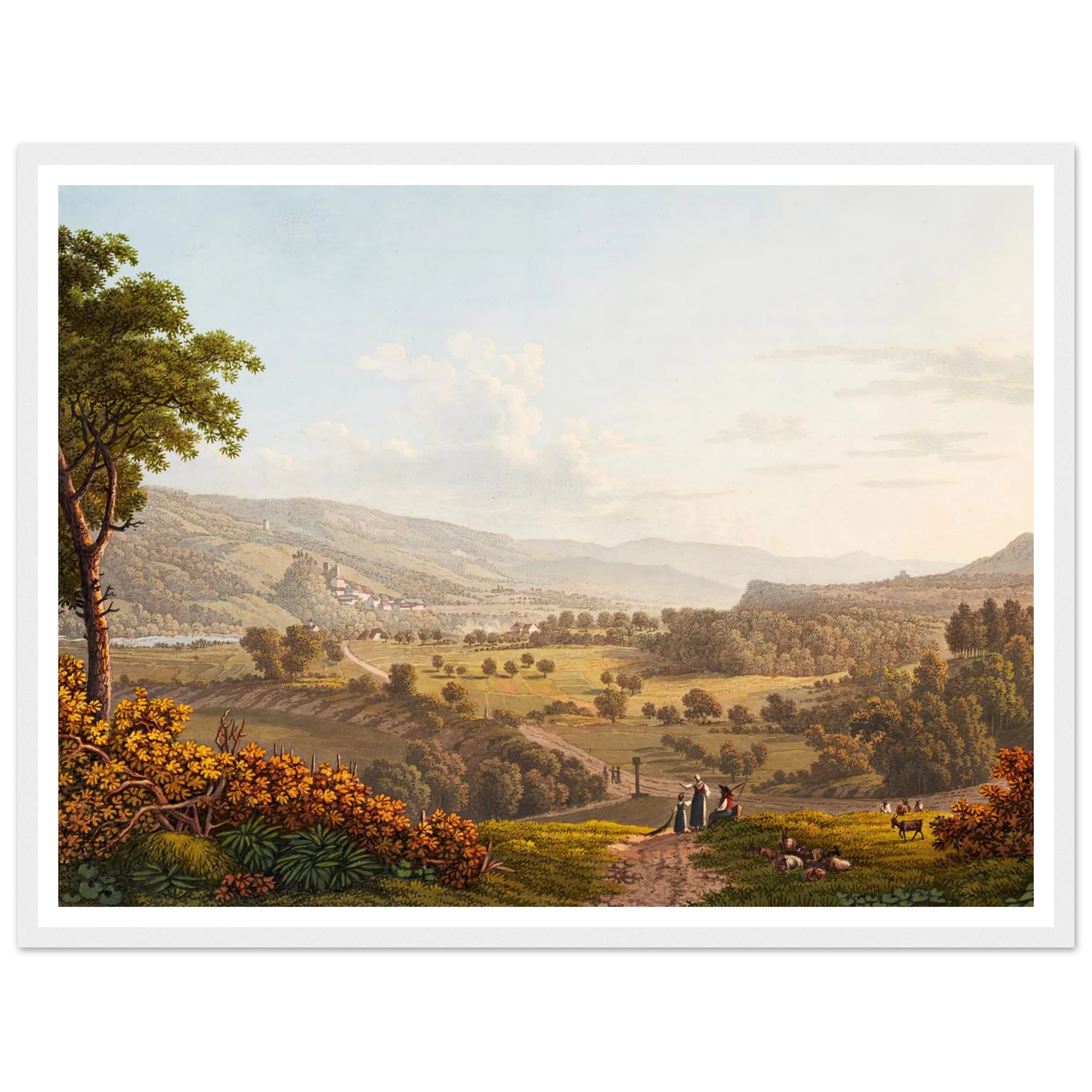 Environs de Münchenstein Art Print | Peter Birmann - Framed Poster - 30x40 cm / 12x16″ - Black frame