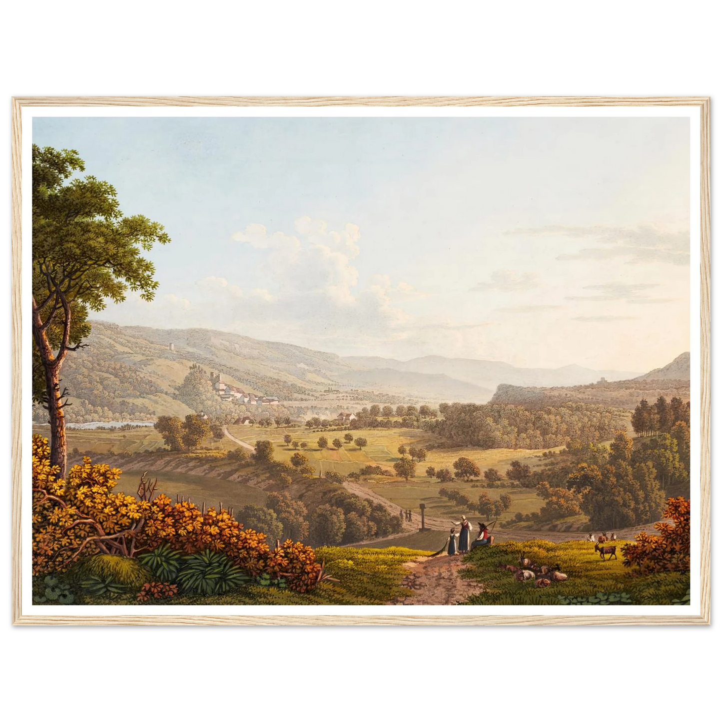 Environs de Münchenstein Art Print | Peter Birmann - Framed Poster - 30x40 cm / 12x16″ - Black frame