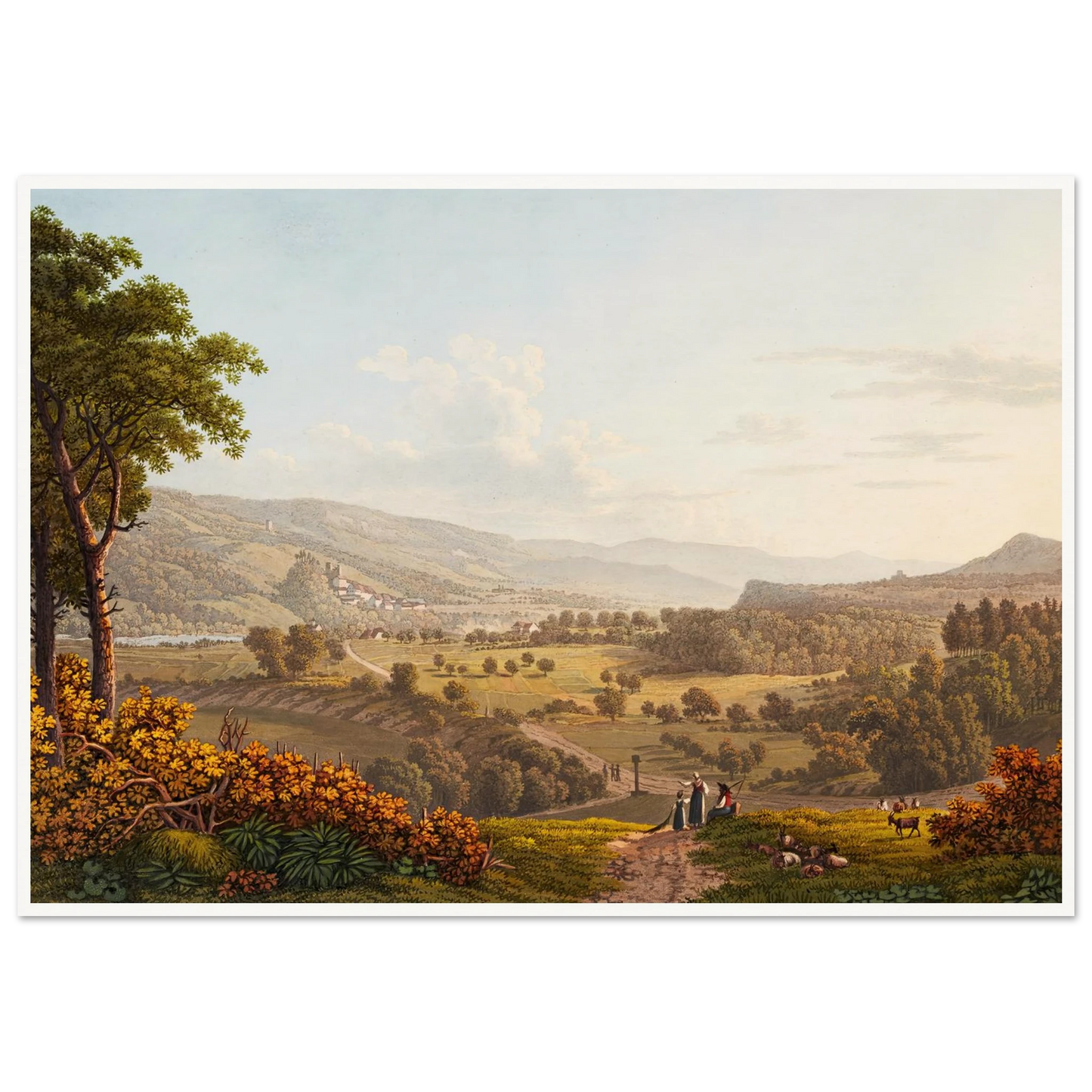 Environs de Münchenstein Art Print | Peter Birmann - Framed Poster - 30x40 cm / 12x16″ - Black frame