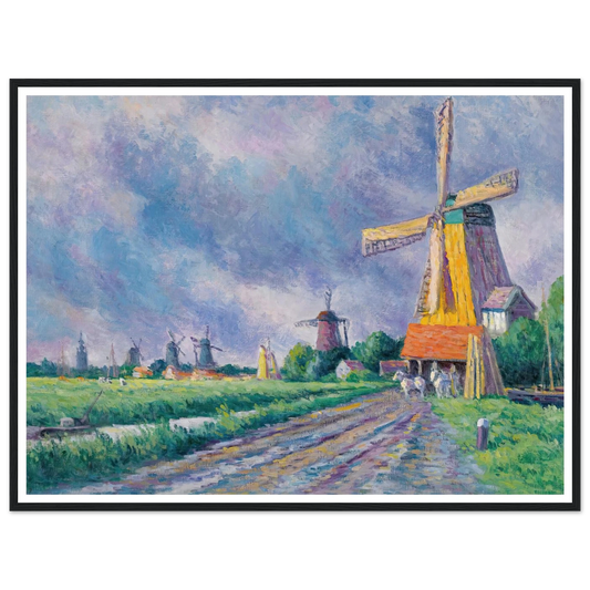 Environs De Rotterdam (1907) Art Print | Maximilien Luce - Framed Poster - 30x40 cm / 12x16″ - Black frame