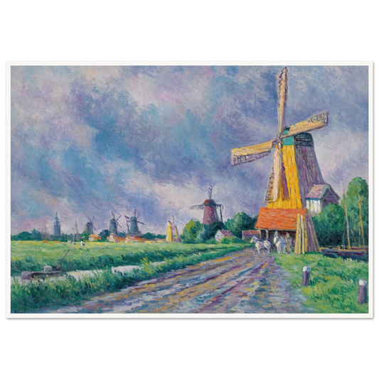 Environs De Rotterdam (1907) Art Print | Maximilien Luce - Framed Poster - 30x40 cm / 12x16″ - Black frame