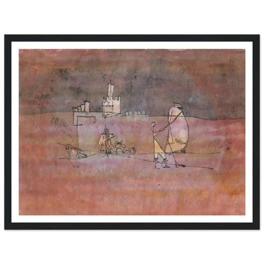 Episode Before an Arab Town (1923) Art Print | Paul Klee - Framed Poster - 30x40 cm / 12x16″ - Black frame