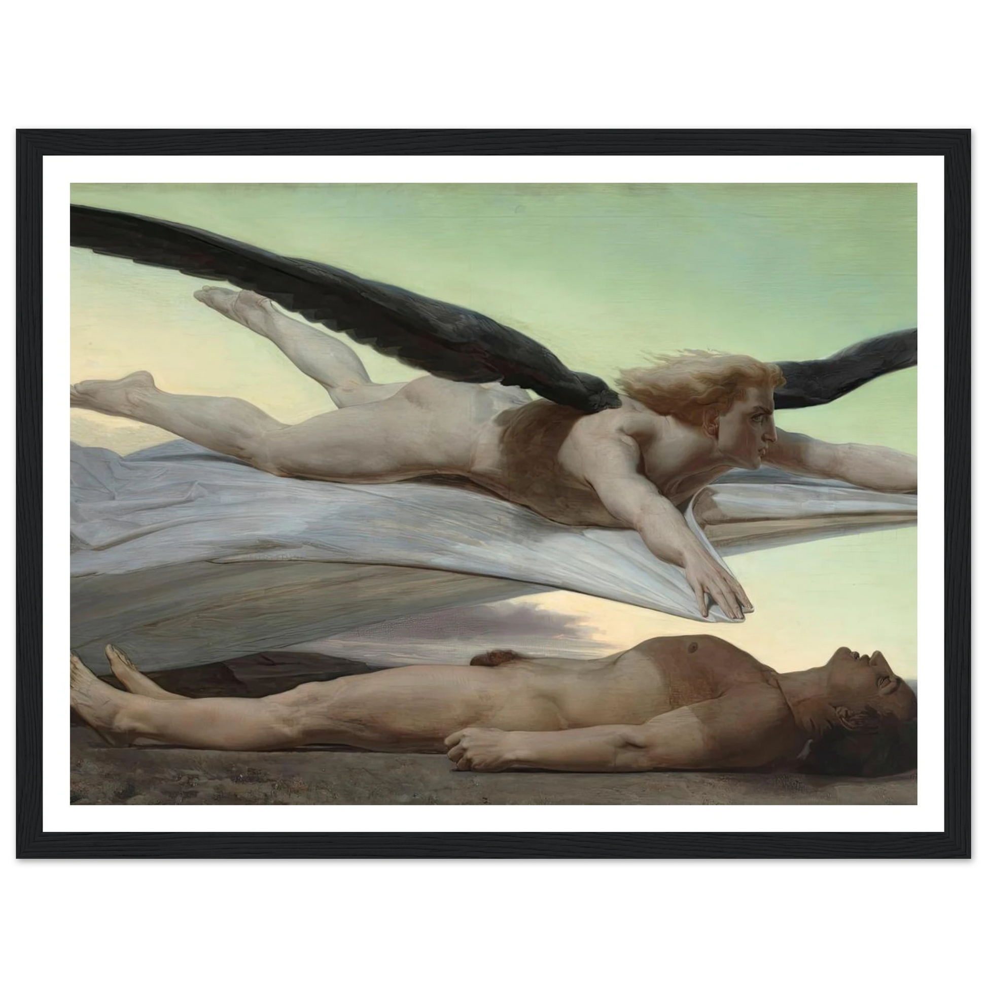 Equality Before Death (1848) Art Print | William Bouguereau - Framed Poster - 30x40 cm / 12x16″ - Black frame