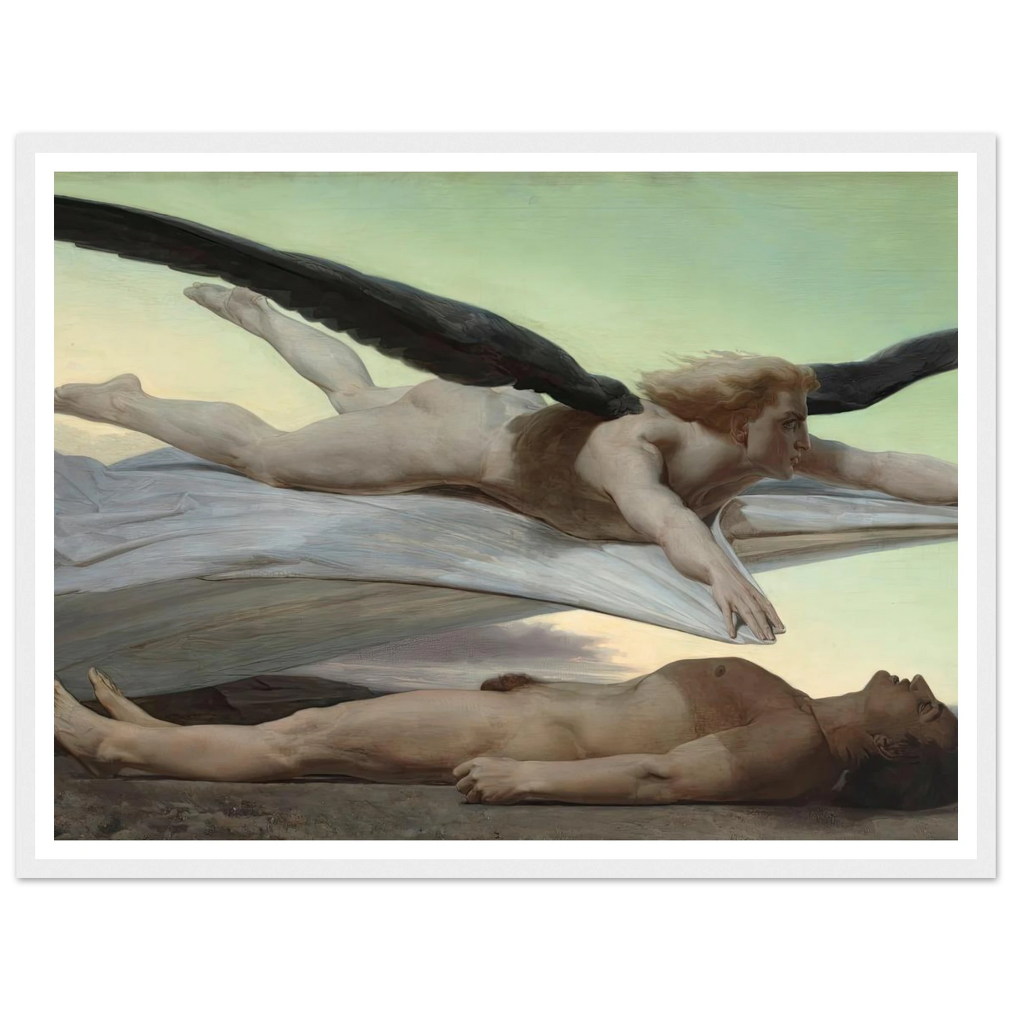 Equality Before Death (1848) Art Print | William Bouguereau - Framed Poster - 30x40 cm / 12x16″ - Black frame