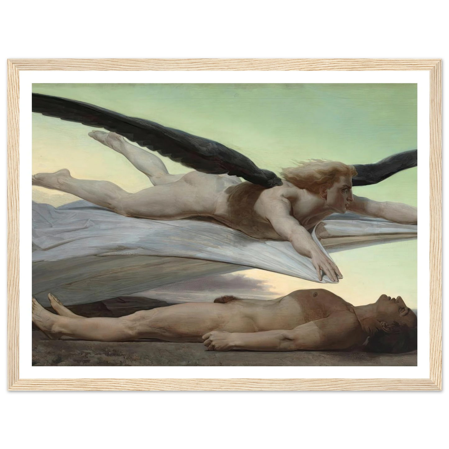 Equality Before Death (1848) Art Print | William Bouguereau - Framed Poster - 30x40 cm / 12x16″ - Black frame