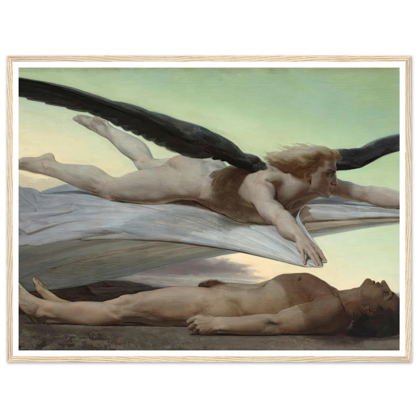 Equality Before Death (1848) Art Print | William Bouguereau - Framed Poster - 30x40 cm / 12x16″ - Black frame
