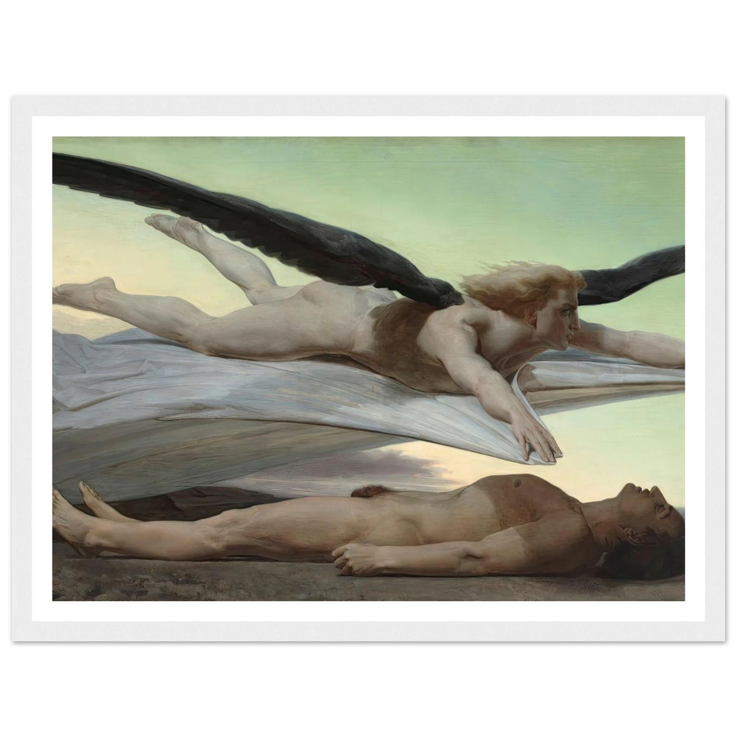 Equality Before Death (1848) Art Print | William Bouguereau - Framed Poster - 30x40 cm / 12x16″ - Black frame