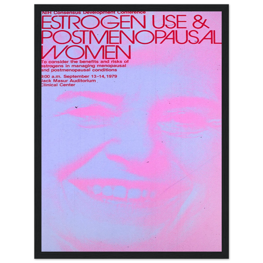 Estrogen use and postmenopausal women (1979) Art Print | National Institutes of Health - Framed Poster - 30x40 cm / 12x16″ - Black frame