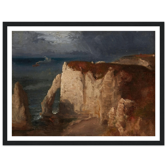 Étretat (circa 1874) Art Print | George Inness - Framed Poster - 30x40 cm / 12x16″ - Black frame
