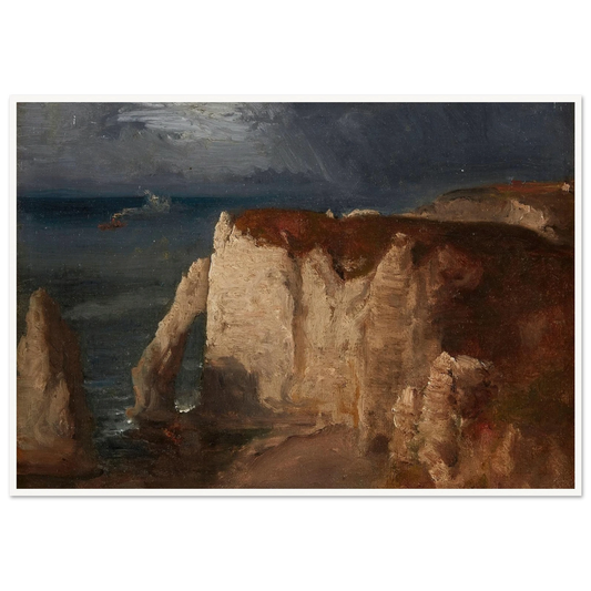 Étretat (circa 1874) Art Print | George Inness - Framed Poster - 30x40 cm / 12x16″ - Black frame