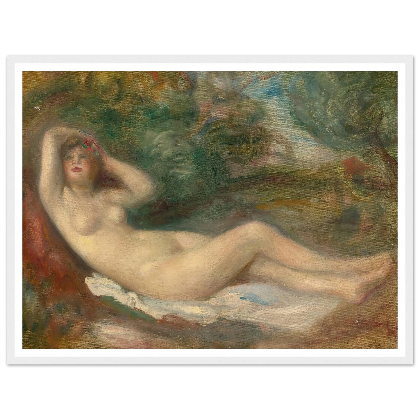 Étude De Nu (circa 1882) Art Print | Pierre Auguste Renoir - Framed Poster - 30x40 cm / 12x16″ - Black frame