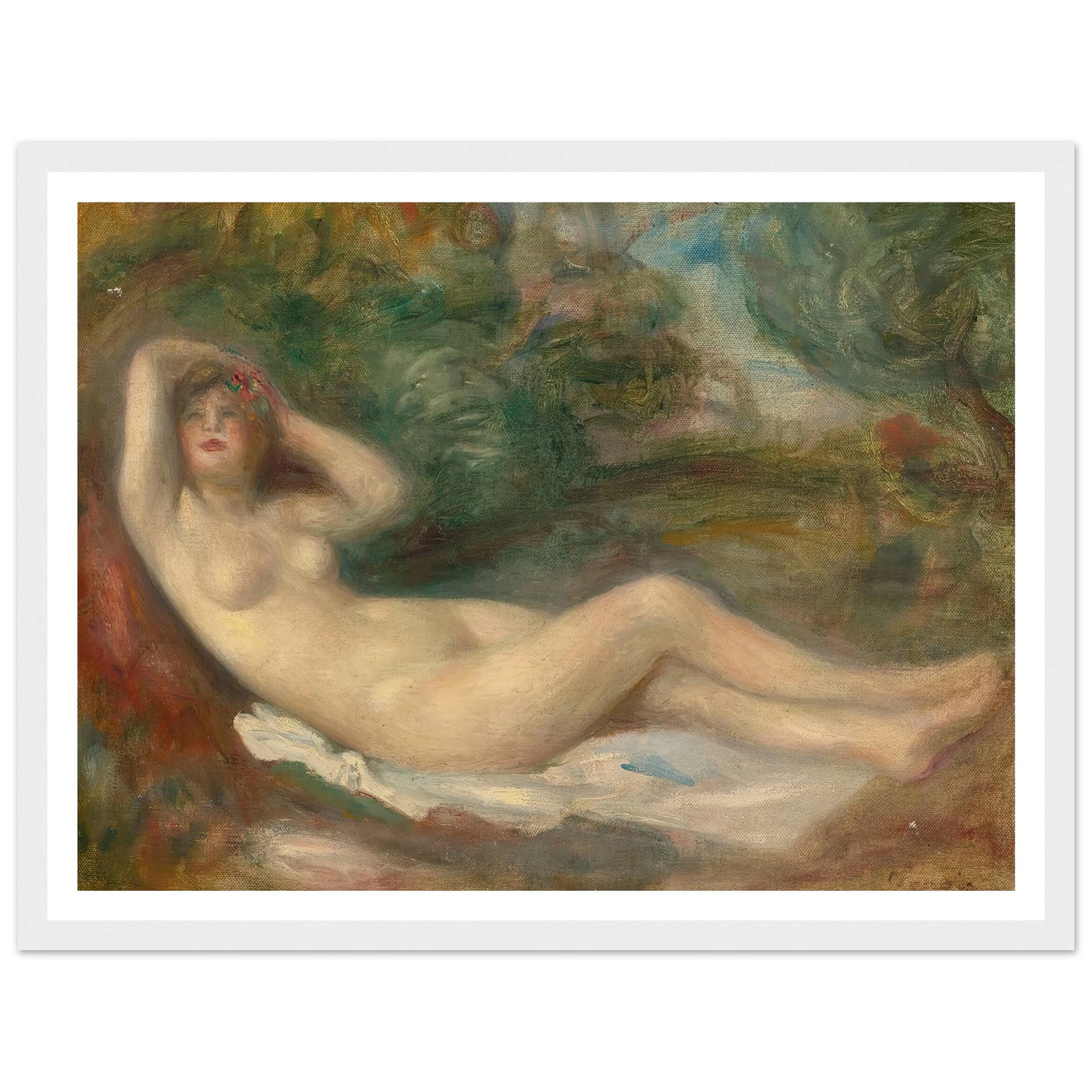 Étude De Nu (circa 1882) Art Print | Pierre Auguste Renoir - Framed Poster - 30x40 cm / 12x16″ - Black frame