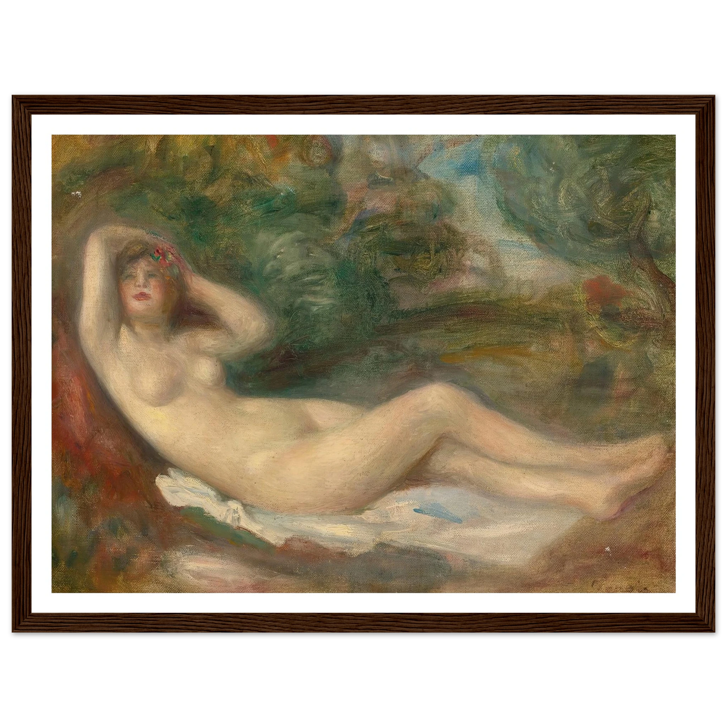 Étude De Nu (circa 1882) Art Print | Pierre Auguste Renoir - Framed Poster - 30x40 cm / 12x16″ - Black frame