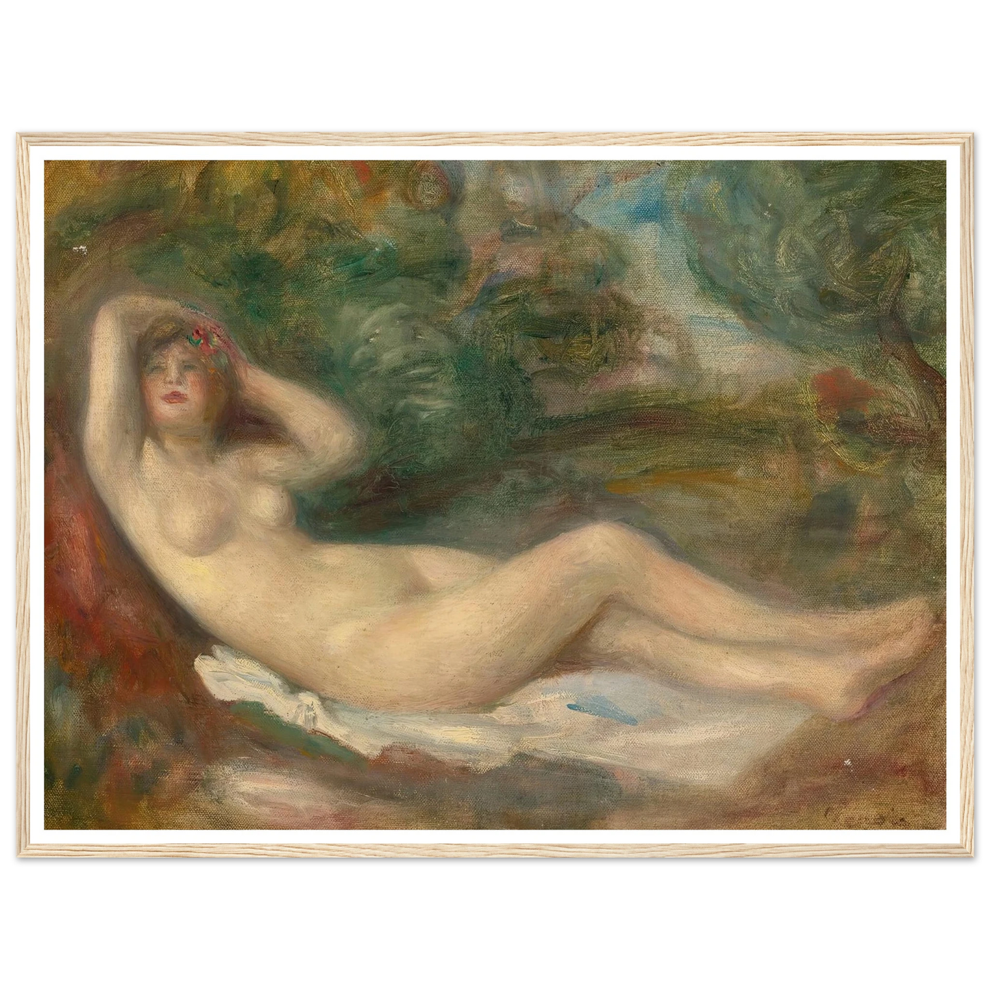 Étude De Nu (circa 1882) Art Print | Pierre Auguste Renoir - Framed Poster - 30x40 cm / 12x16″ - Black frame