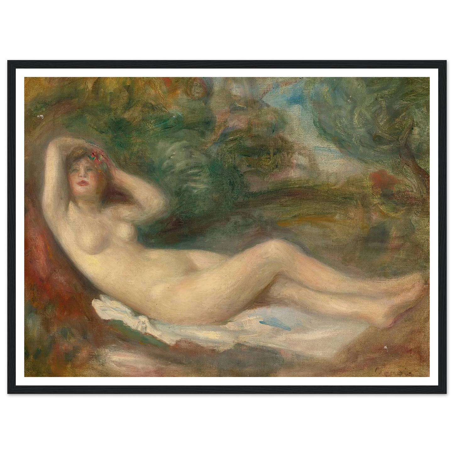 Étude De Nu (circa 1882) Art Print | Pierre Auguste Renoir - Framed Poster - 30x40 cm / 12x16″ - Black frame
