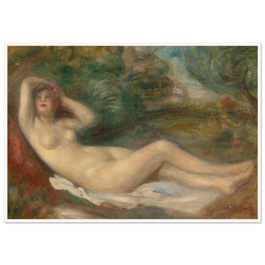 Étude De Nu (circa 1882) Art Print | Pierre Auguste Renoir - Framed Poster - 30x40 cm / 12x16″ - Black frame