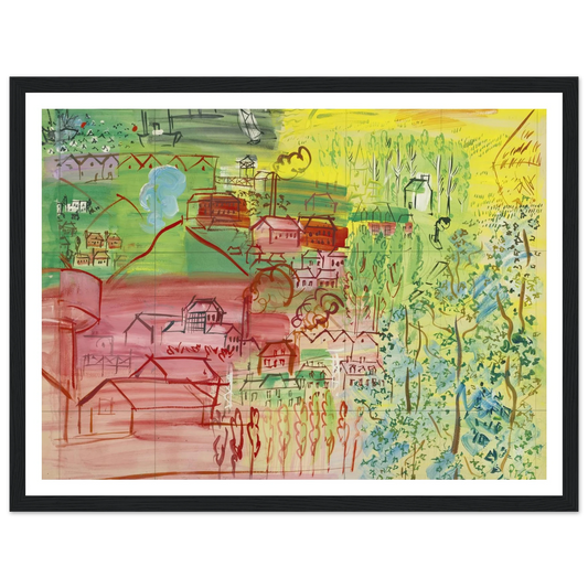 étude pour la fée electricité Art Print | Raoul Dufy - Framed Poster - 30x40 cm / 12x16″ - Black frame
