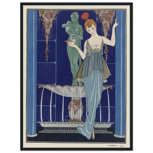 Evening Attire (1914) Art Print | George Barbier - Framed Poster - 30x40 cm / 12x16″ - Black frame