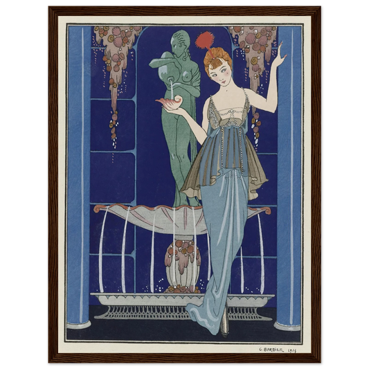 Evening Attire (1914) Art Print | George Barbier - Framed Poster - 30x40 cm / 12x16″ - Black frame